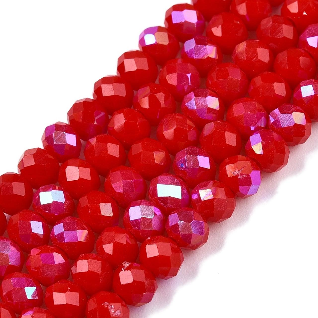 Rondele Sticla 4X3mm Crimson AB — Imaginea 2