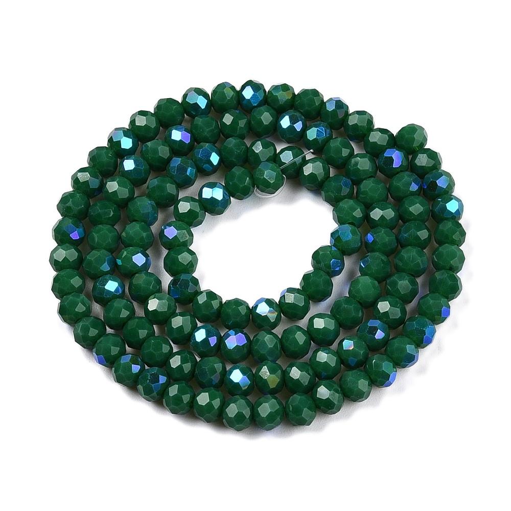 Rondele Sticla 4x3mm Green AB — Imaginea 1