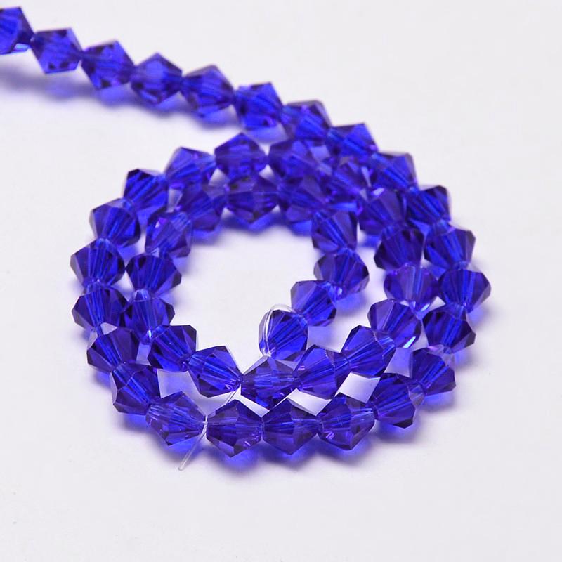 Biconice Sticla 3x2mm Medium Blue — Imaginea 2