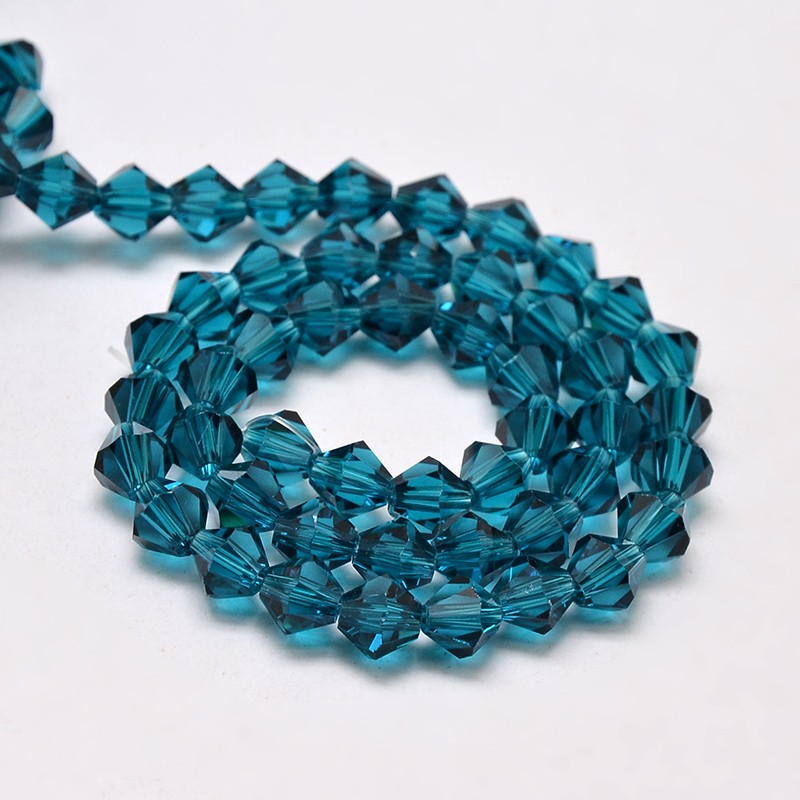 Biconice Sticla 2x3mm Steel Blue — Imaginea 2