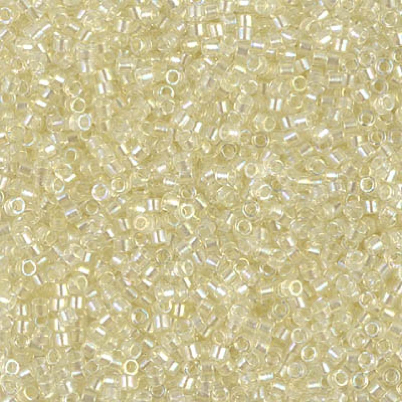 Delica 11/0 DB1676 Transparent Pale Yellow AB