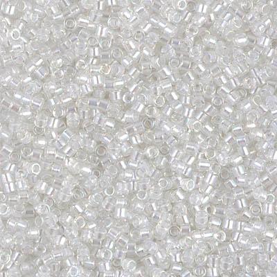 Delica 11/0 DB1671 Pearl Lined Crystal AB — Imaginea 1