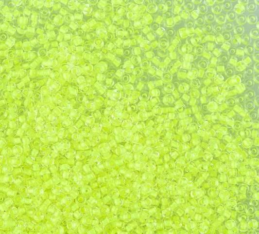 *Margele de nisip Preciosa Ornela 8/0 19001/08786 Crystal Neon Yellow Lined — Imaginea 1