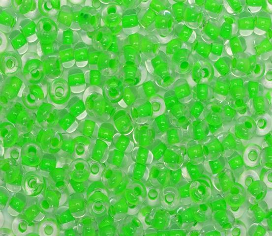 *Margele de nisip Preciosa Ornela 8/0 19001/08756 Crystal Neon Green Lined — Imaginea 1