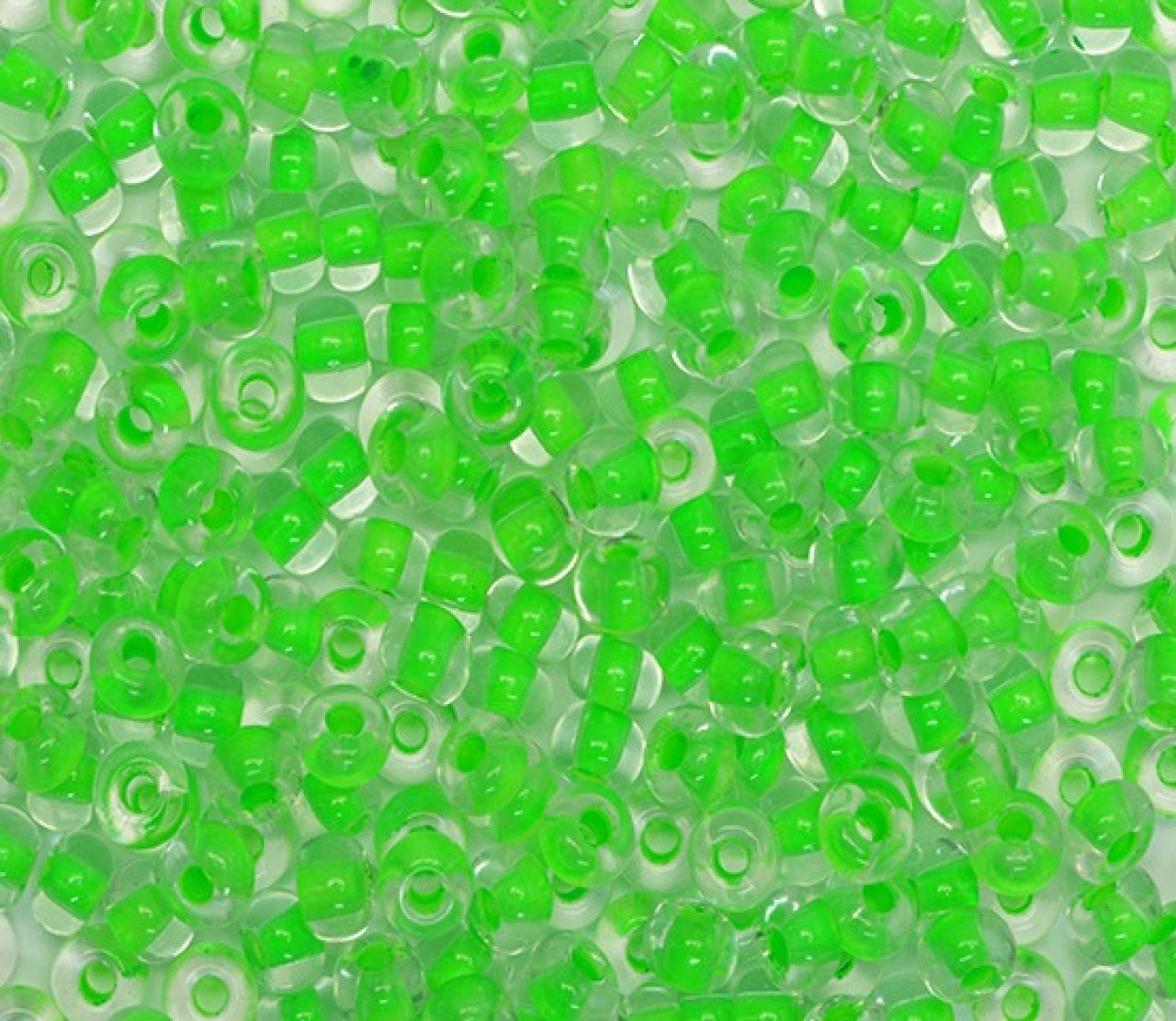 *Margele de nisip Preciosa Ornela 8/0 19001/08756 Crystal Neon Green Lined