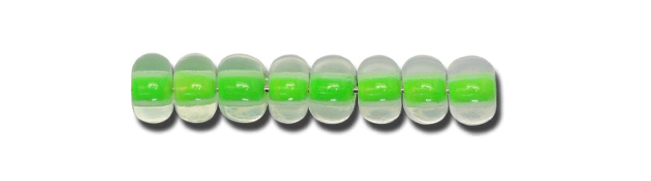 *Margele de nisip Preciosa Ornela 8/0 19001/08756 Crystal Neon Green Lined — Imaginea 2