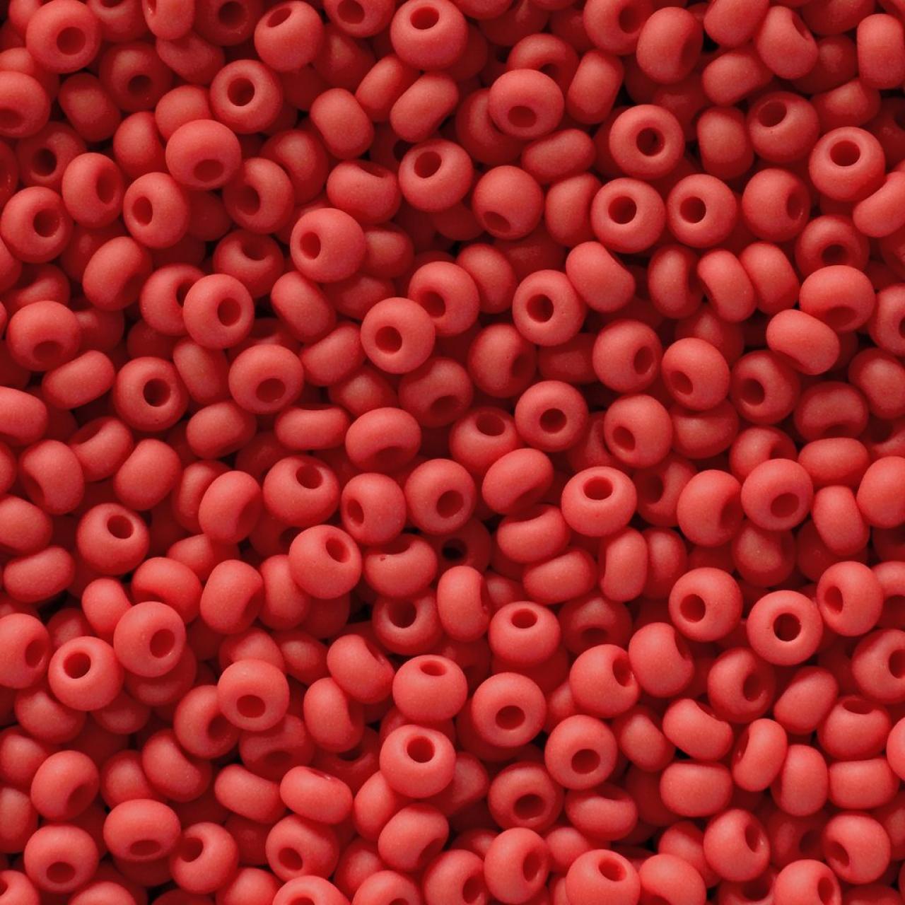 Margele de nisip Preciosa Ornela 6/0 39001/93170 Opaque Lt Red Mat