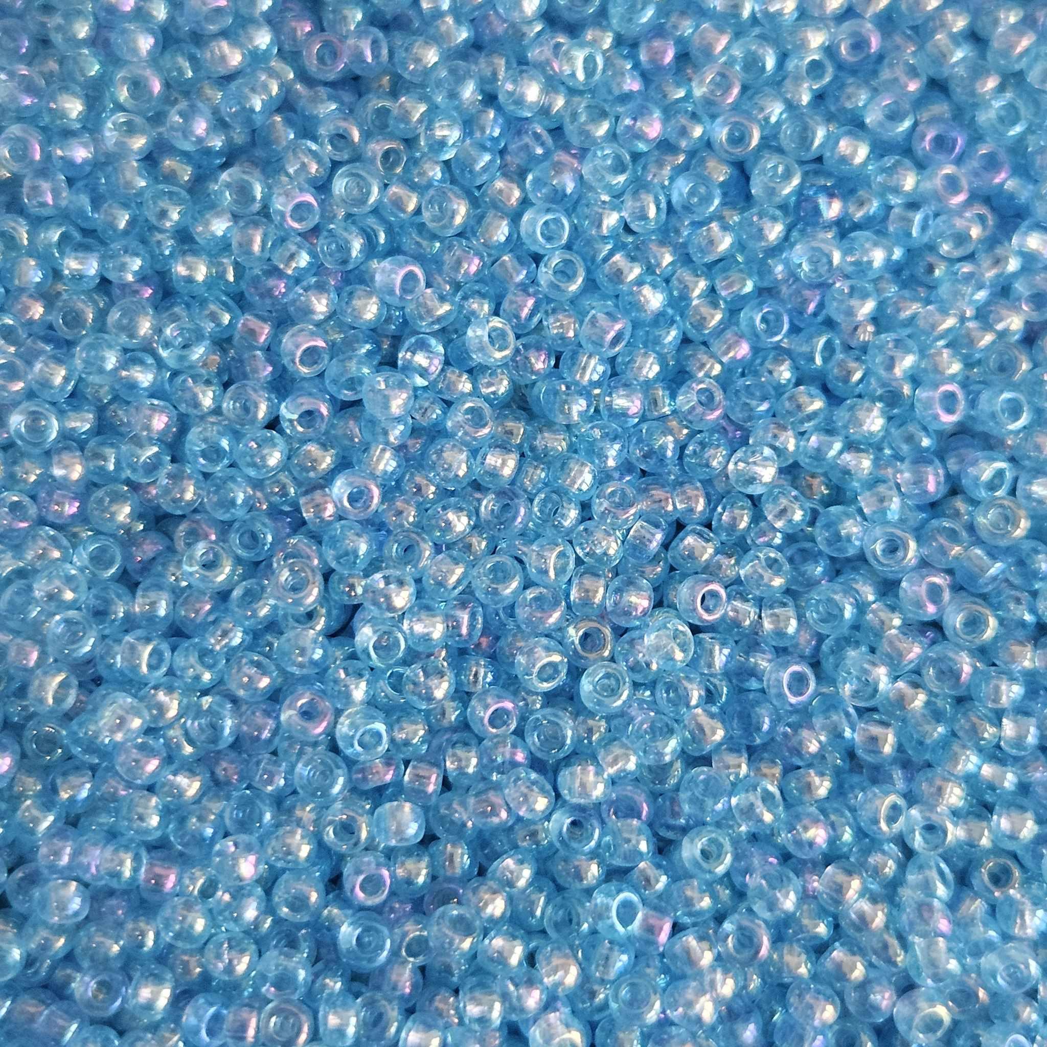 Margele De Nisip Preciosa 10/0 19001/61000 Transparent Lt Blue AB — Imaginea 1