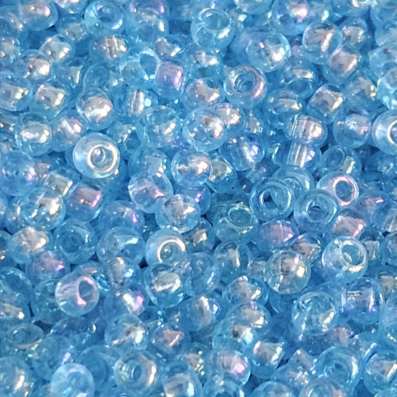 Margele De Nisip Preciosa 10/0 19001/61000 Transparent Lt Blue AB — Imaginea 2
