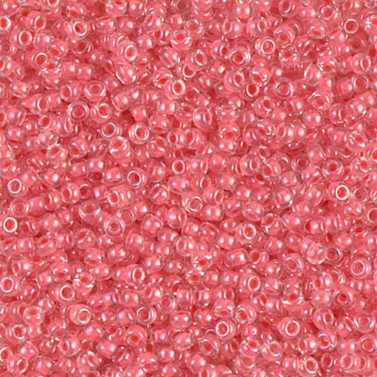 Margele de nisip Miyuki 15/0 0204 Coral Lined Crystal