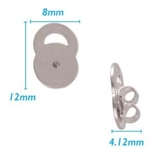 Fluturasi 8mm Argintii Pereche — Imaginea 2