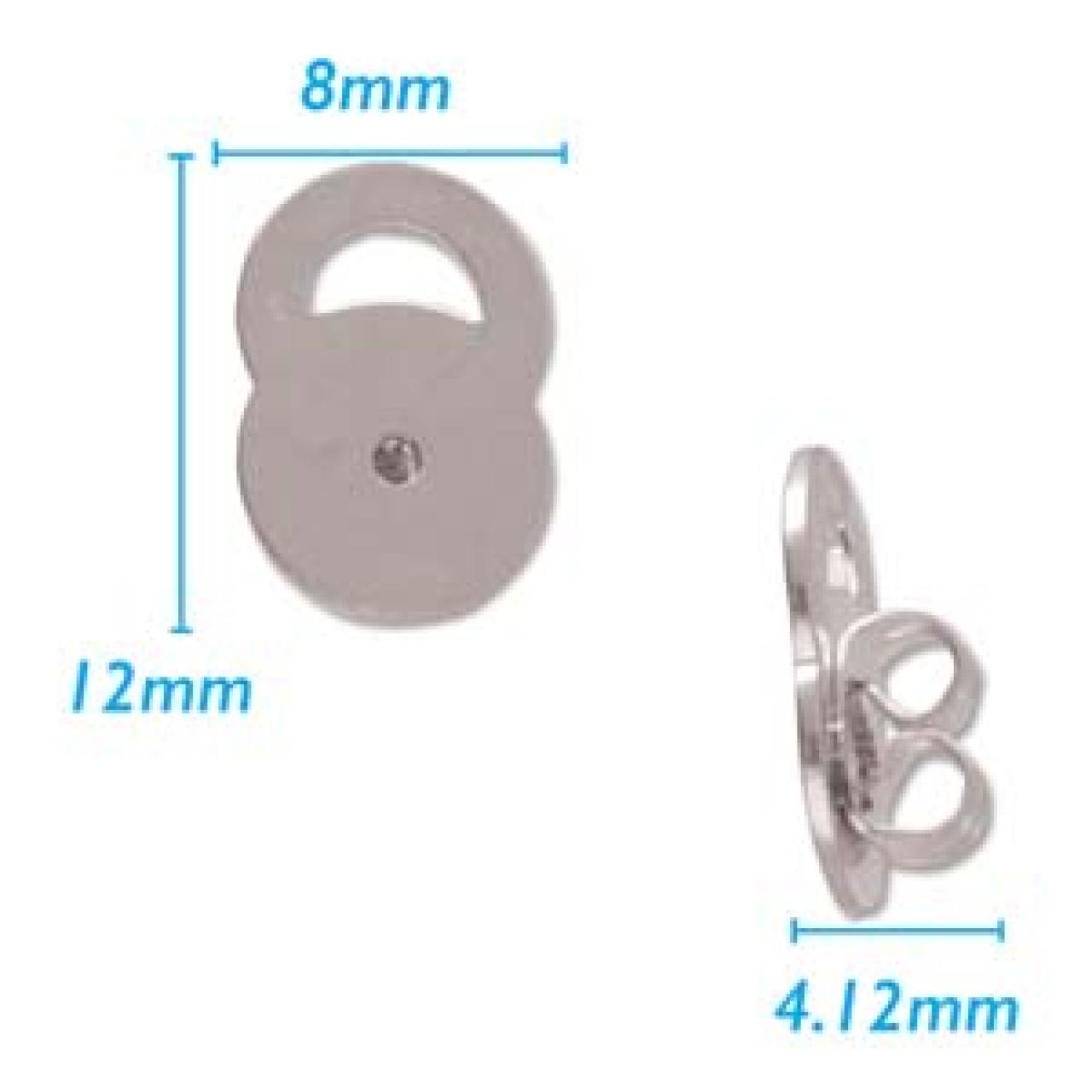 Fluturasi 8mm Argintii Pereche — Imaginea 2