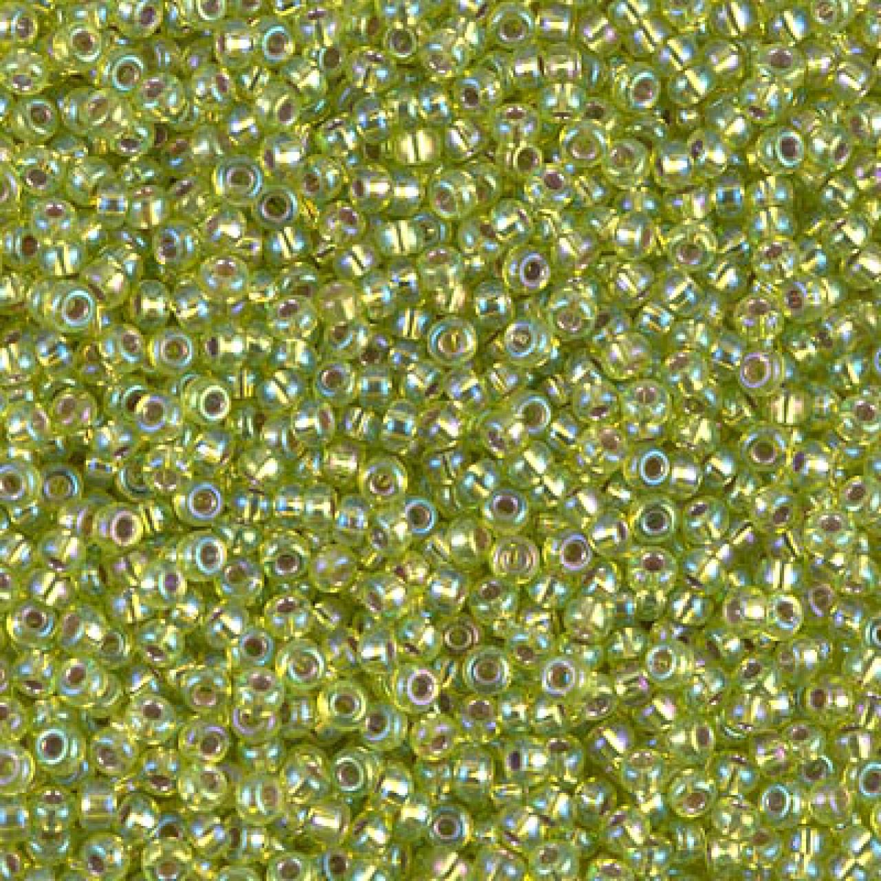 Margele de nisip Miyuki 11/0 1014 Silver Lined Chartreuse
