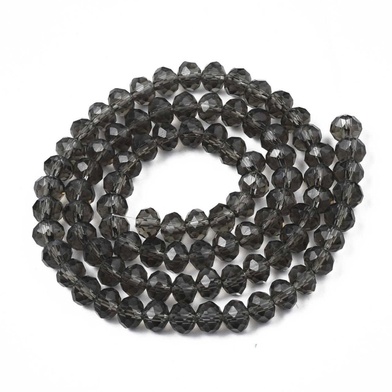 Rondele Sticla 6x5mm Gray — Imaginea 1