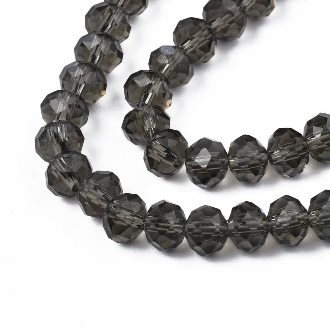 Rondele Sticla 6x5mm Gray — Imaginea 2