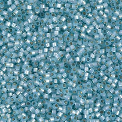 Delica 10/0 DB100628 Silver Lined LtAqua Albaster — Imaginea 1
