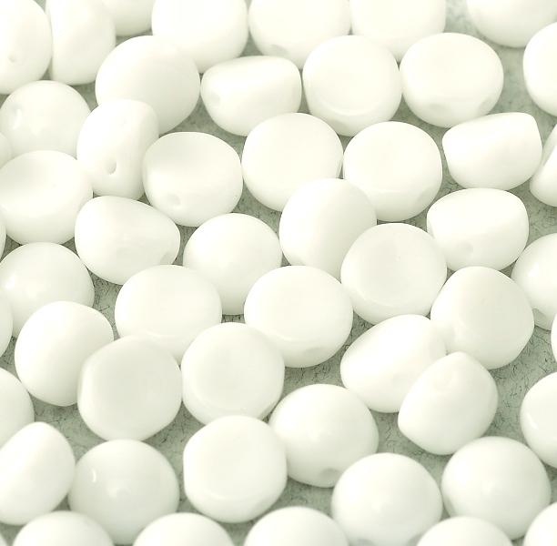 2-hole Cabochon 6 mm 03000 White — Imaginea 1
