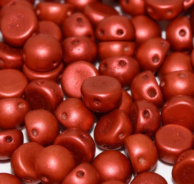 2-hole Cabochon 6 mm 01890 Lava Red — Imaginea 1