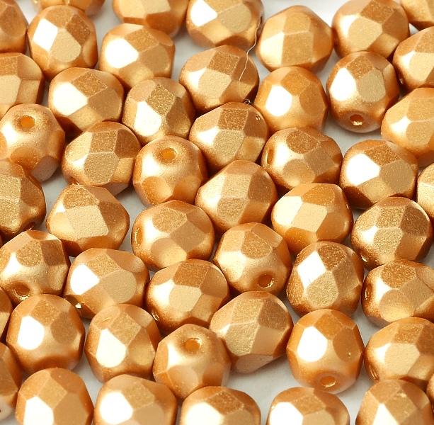 Margele Cehesti Fire-Polish 6mm 25003/02010 Alabaster Pastel Amber — Imaginea 1