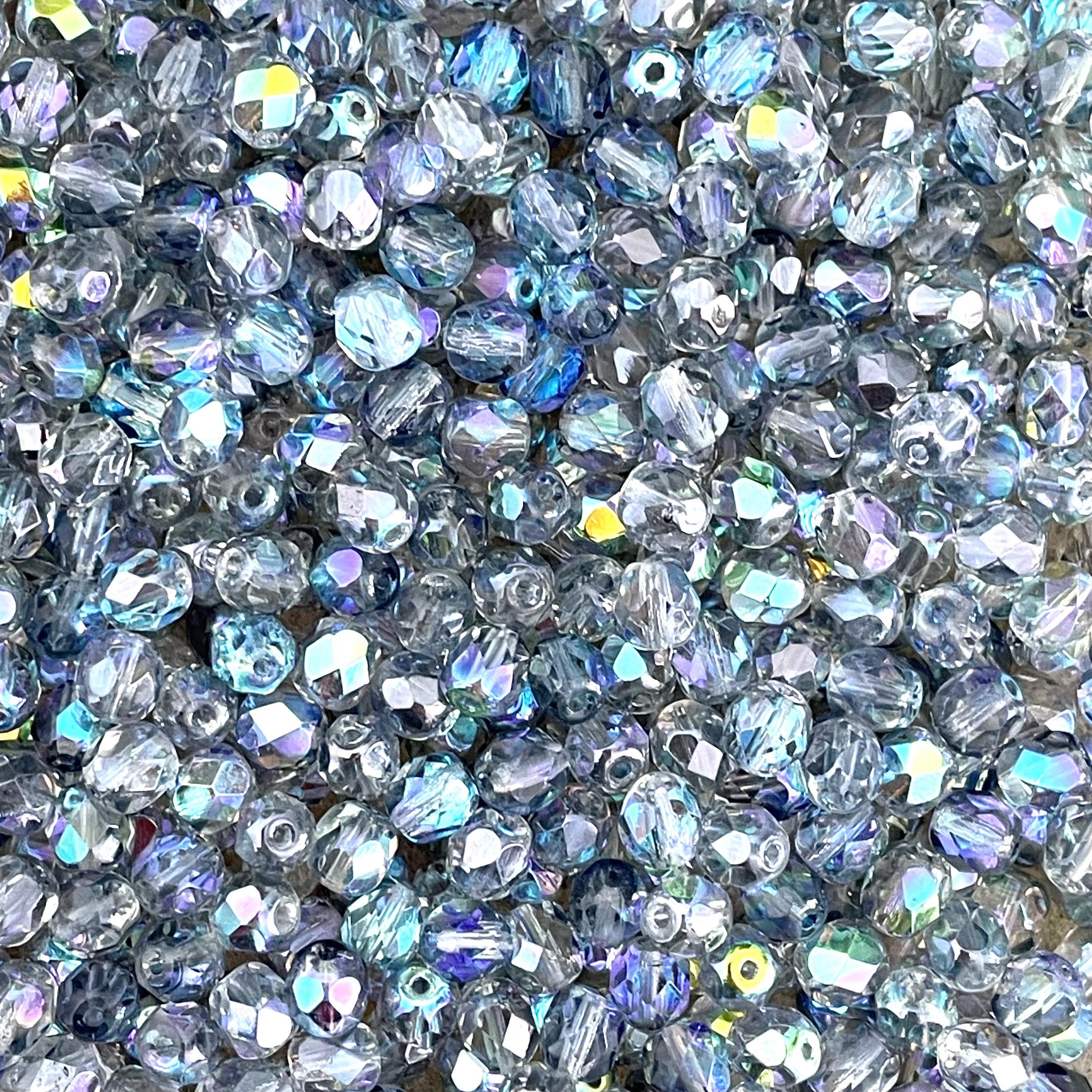 Margele Cehesti Fire-Polish 6mm 98538/00030 Crystal Blue Rainbow — Imaginea 1