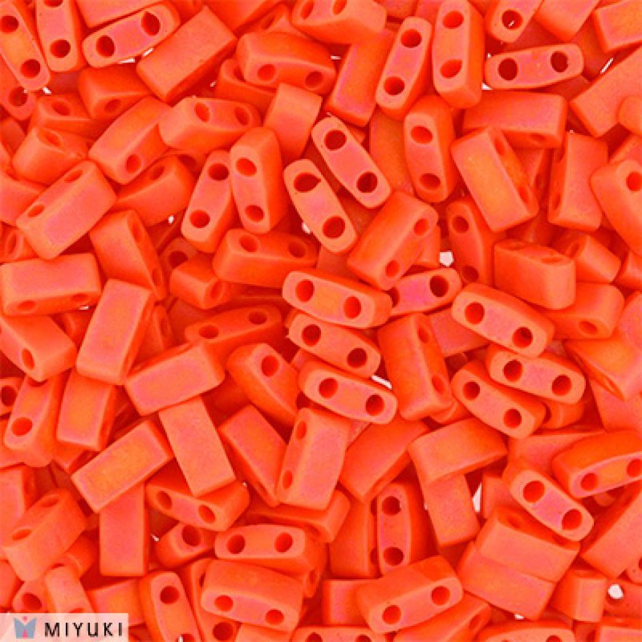 Miyuki Half Tila 0406FR Op. Orange Matted AB