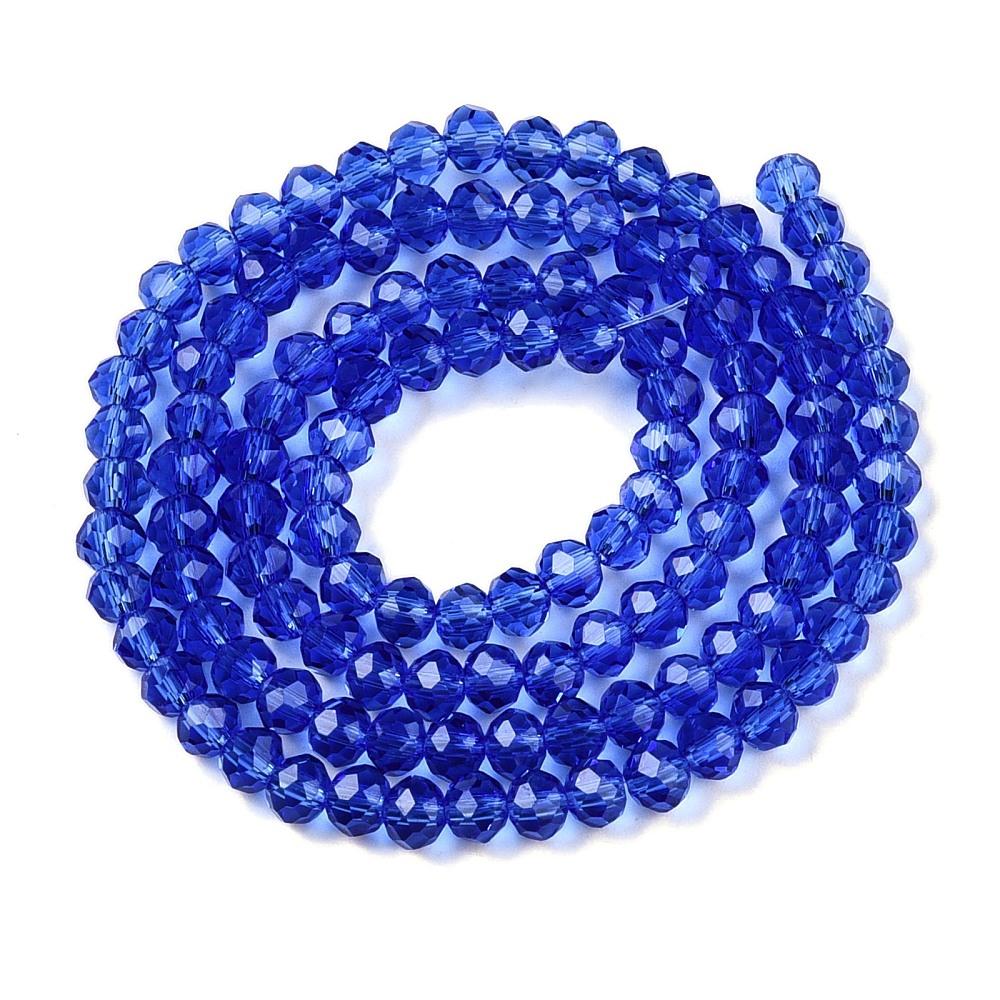 Rondele Sticla 4x3mm Royaal Blue — Imaginea 1