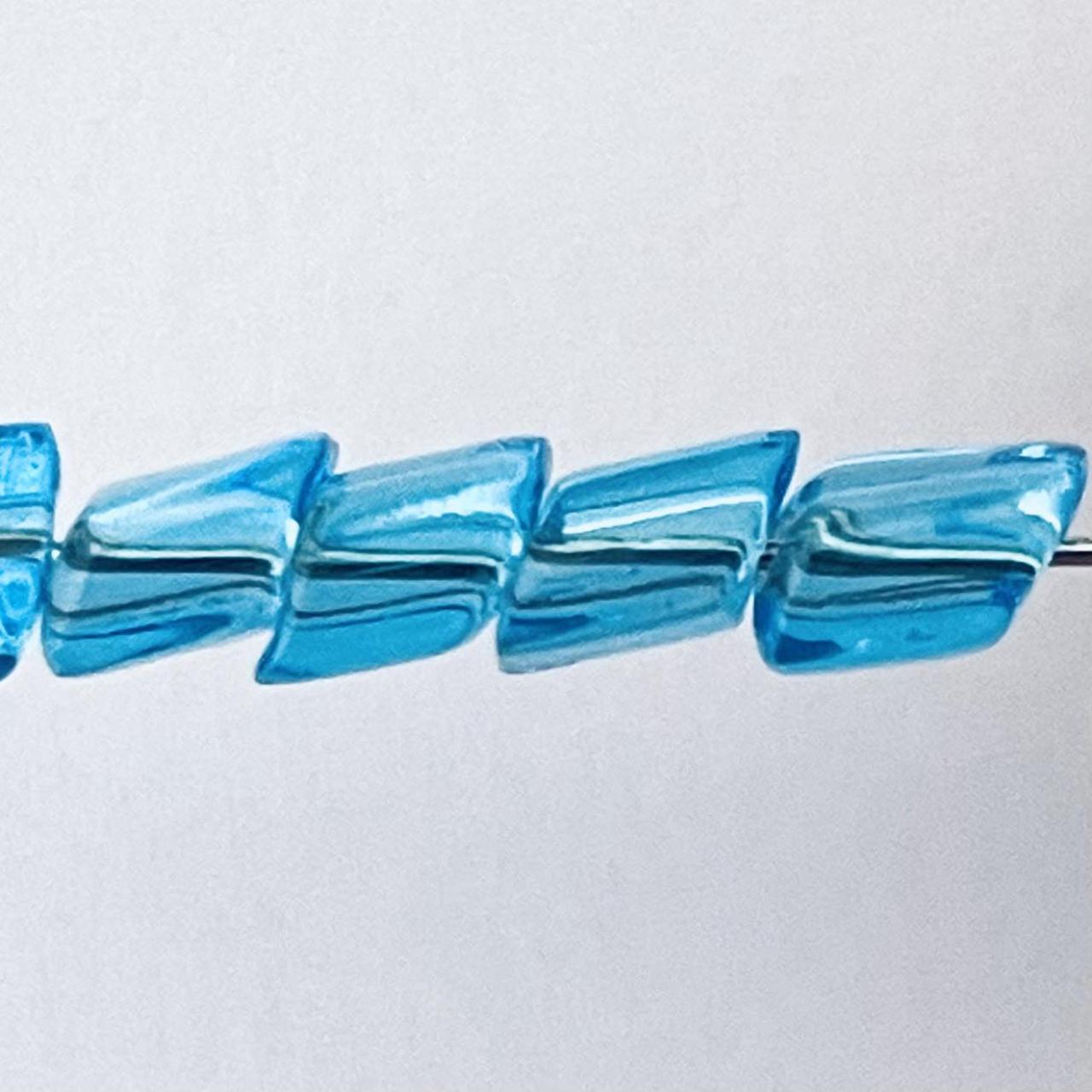 Preciosa Oblongs Oblique 3.5mm 71001/60150 Transparent Blue — Imaginea 2