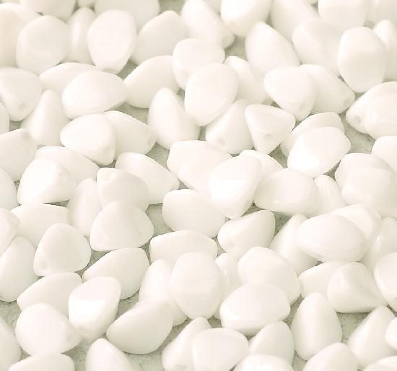 Margele Pinch 5x3mm Chalk White 03000