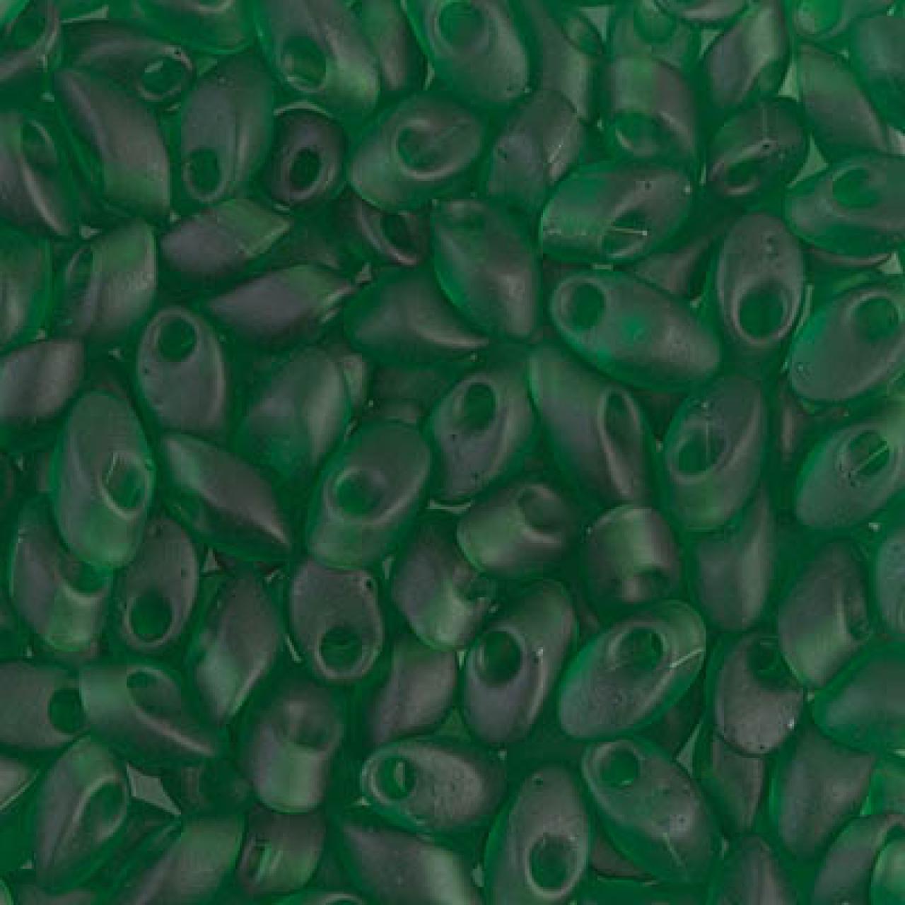 Miyuki Long Magatama 4x7mm 0146F Matted Transp. Green