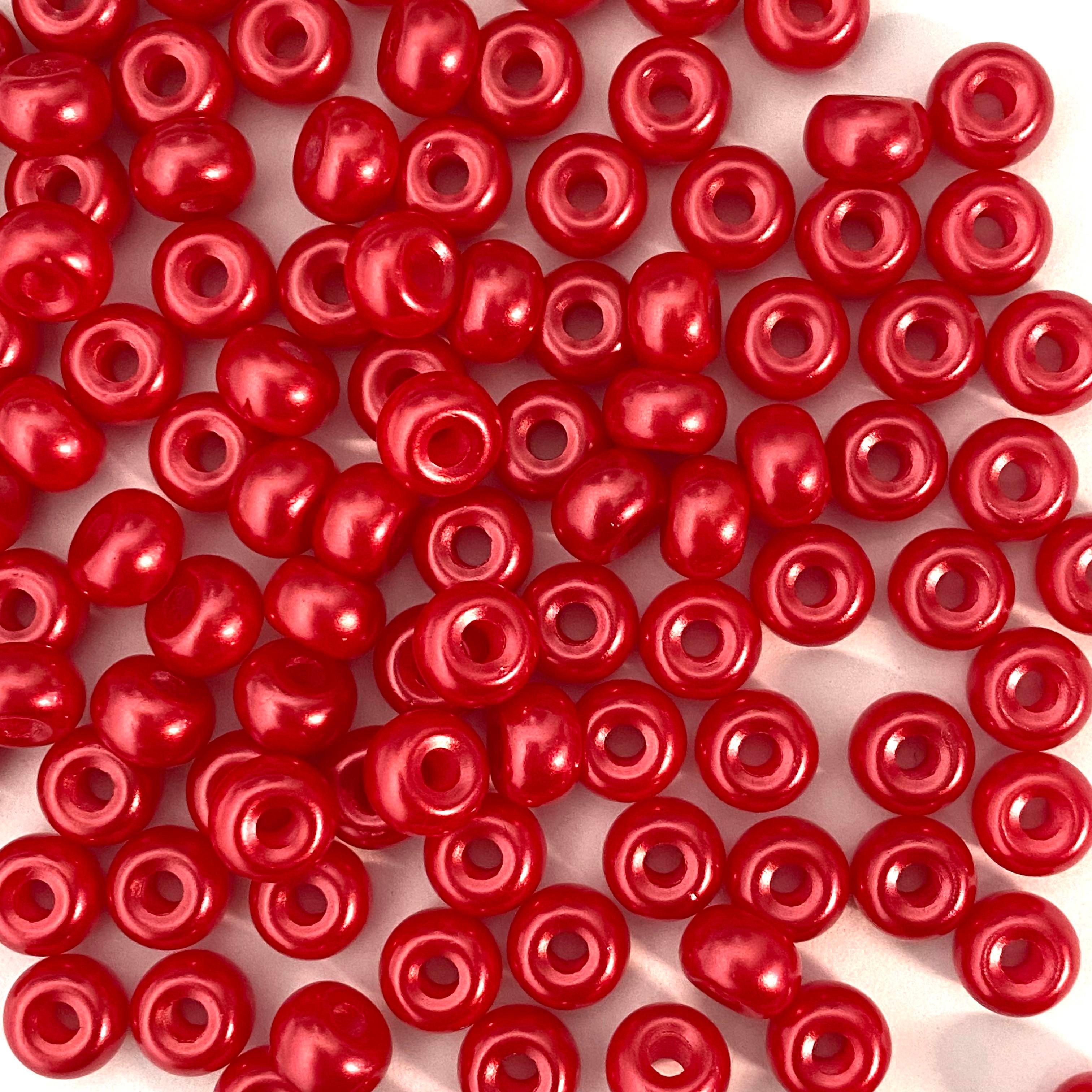 Margele donuts 9mm 21009AL Pearl Dk Red — Imaginea 1
