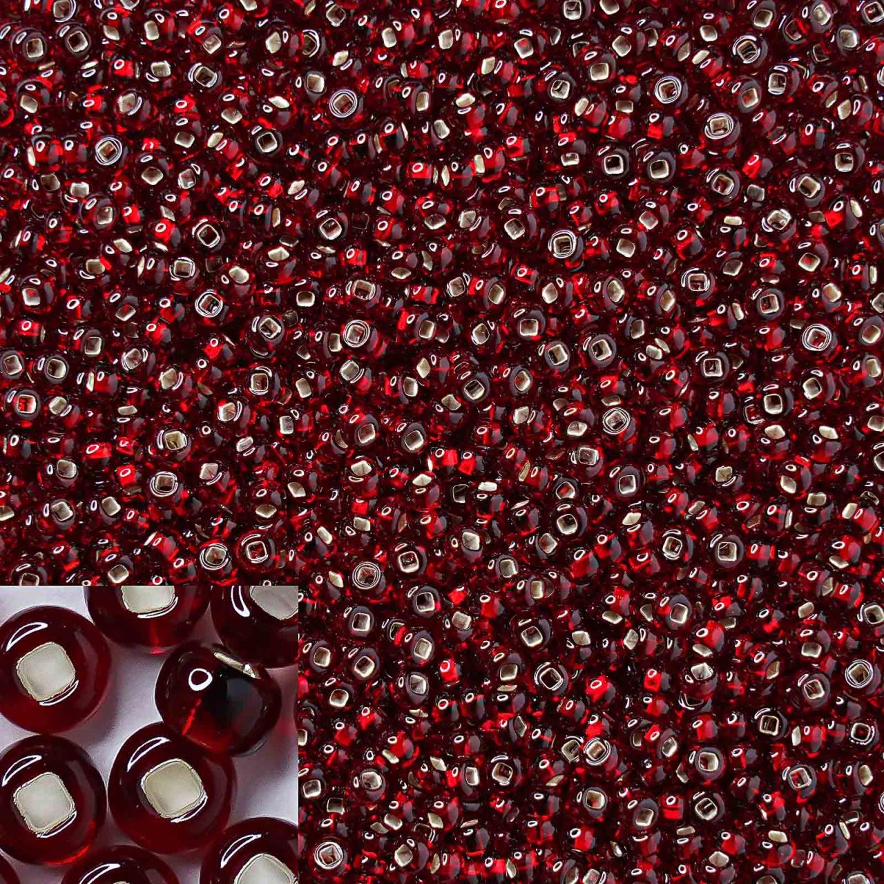 Margele de nisip Preciosa Ornela 6/0 29001 /97120 Silverlined Dk Red