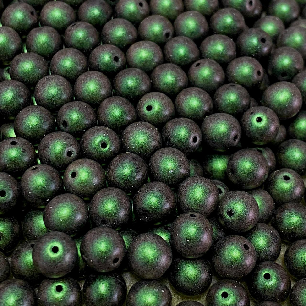 Margele Rotunde 6mm 94103/23980 Jet Green