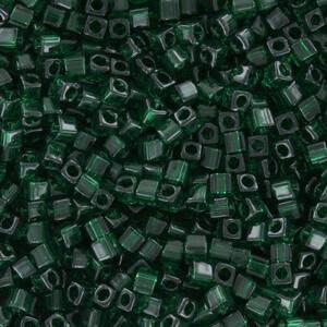 Miyuki Cube 1.8mm 0156 Transp. Dk Emerald — Imaginea 1