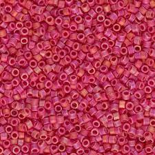 Delica 10/0 DB0874 Matted Op. Red AB — Imaginea 1