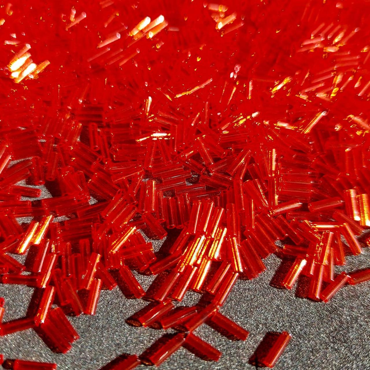 Miyuki bugle 6mm 0140 Transparent Light Red