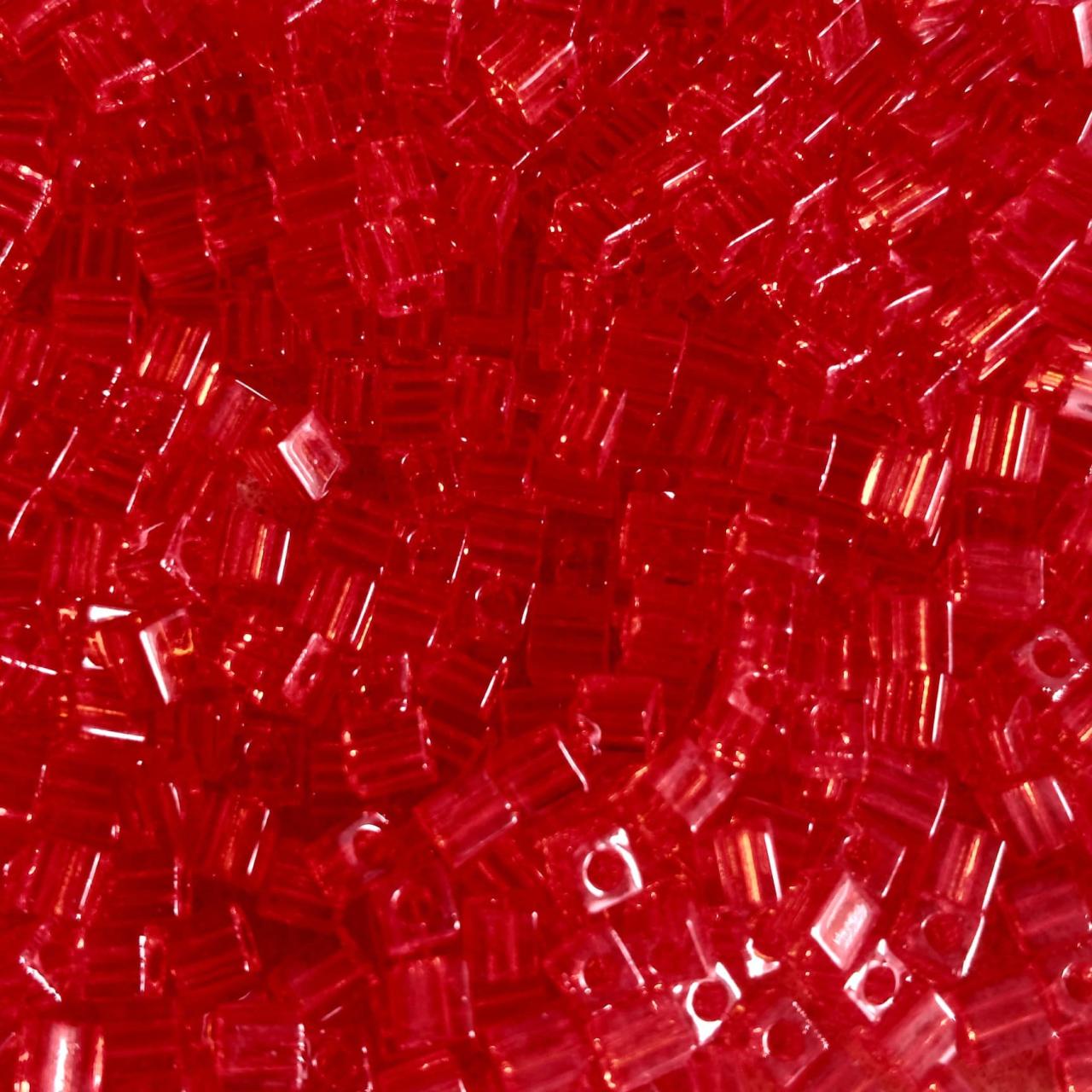 Miyuki Cube 4mm 0140 Transp Light Red