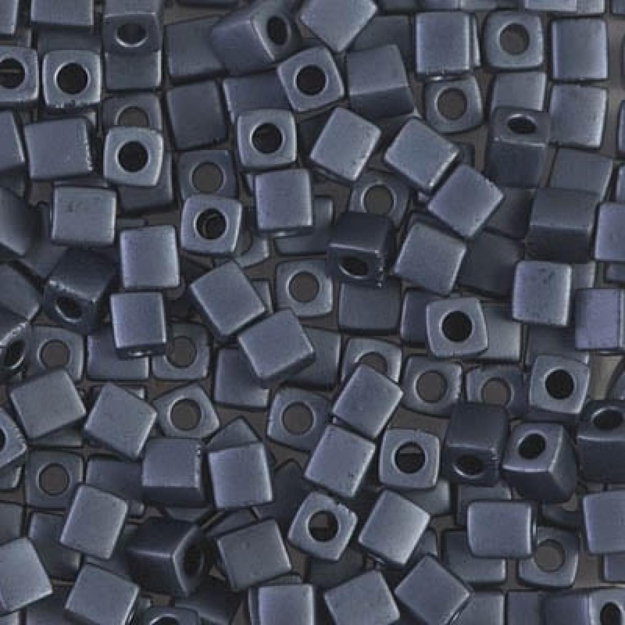 Miyuki Cube 1.8 mm 2001 Matted Gunmetal