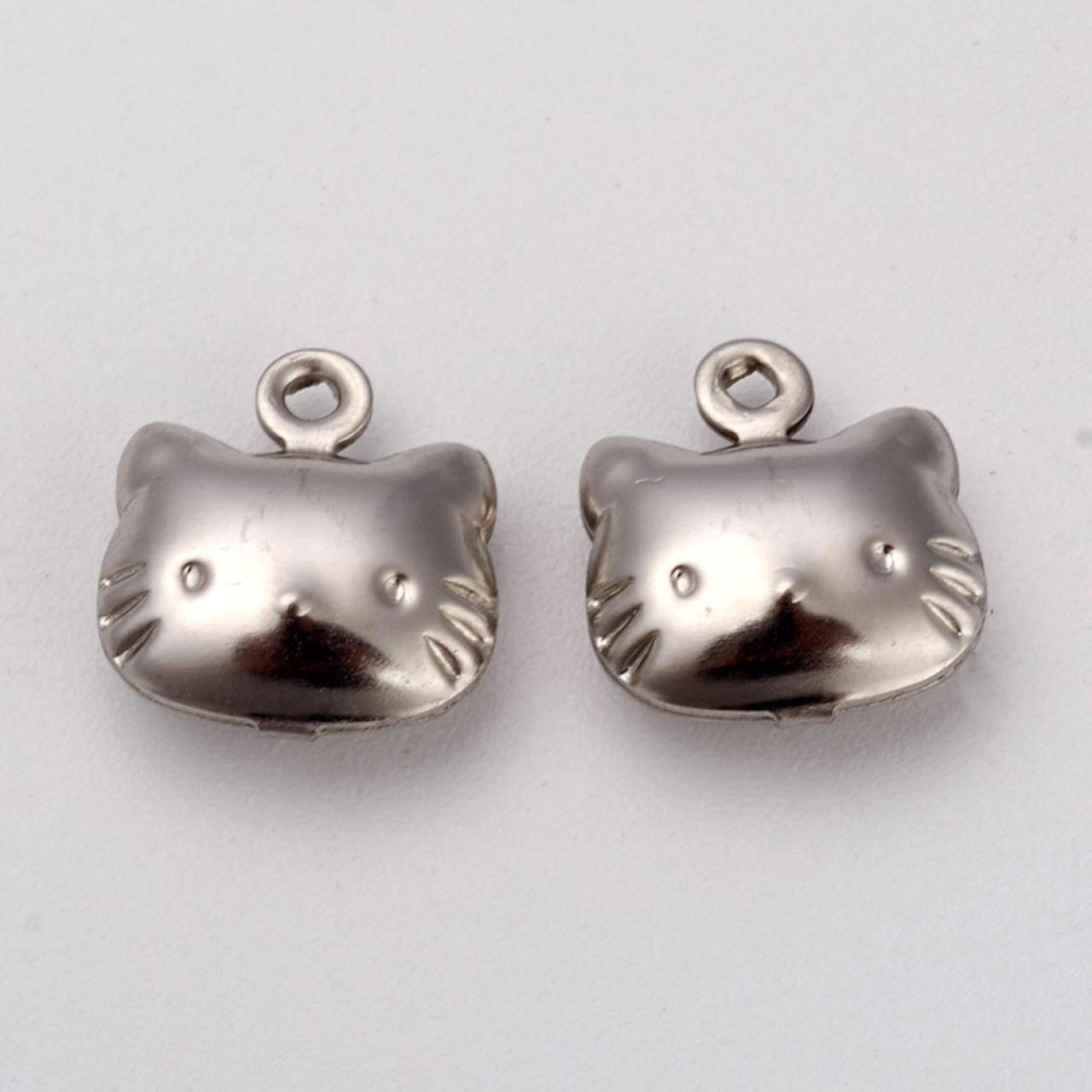 Pandant 316 Otel Inoxidabil Pisica 10x10x4mm — Imaginea 1