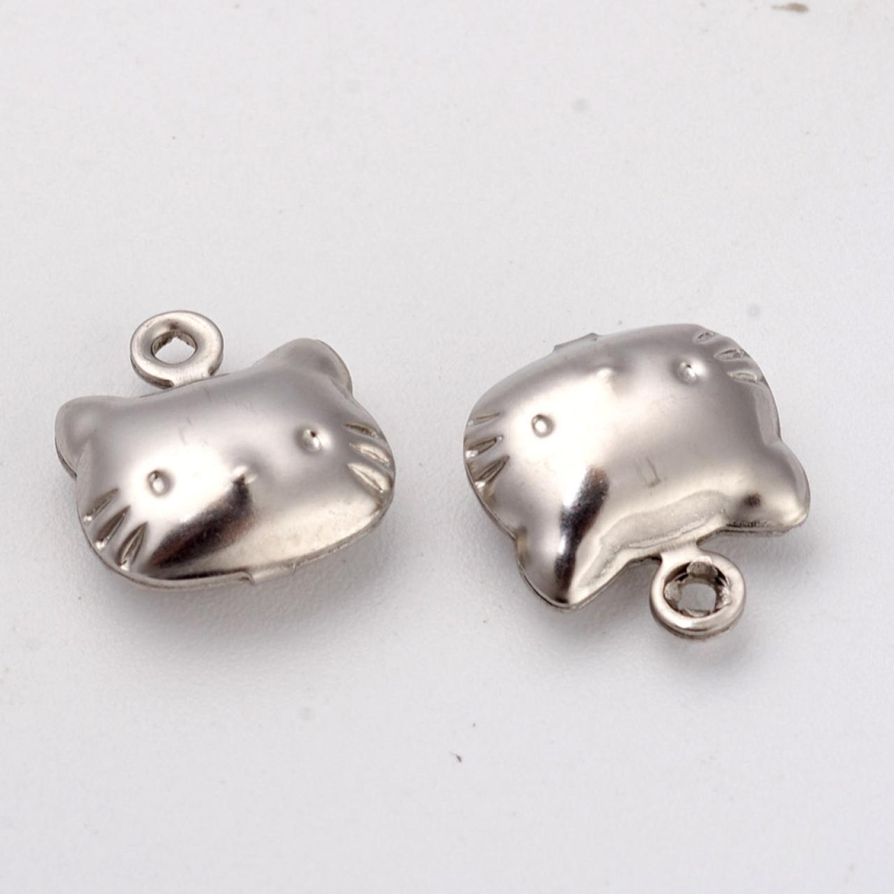 Pandant 316 Otel Inoxidabil Pisica 10x10x4mm — Imaginea 2