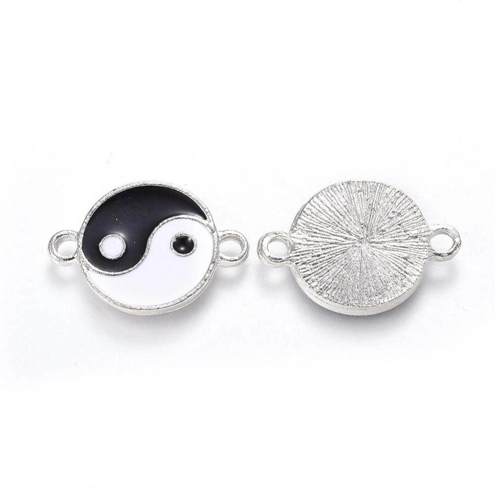 Link Yin Yang 26x18x2mm Rotund — Imaginea 1