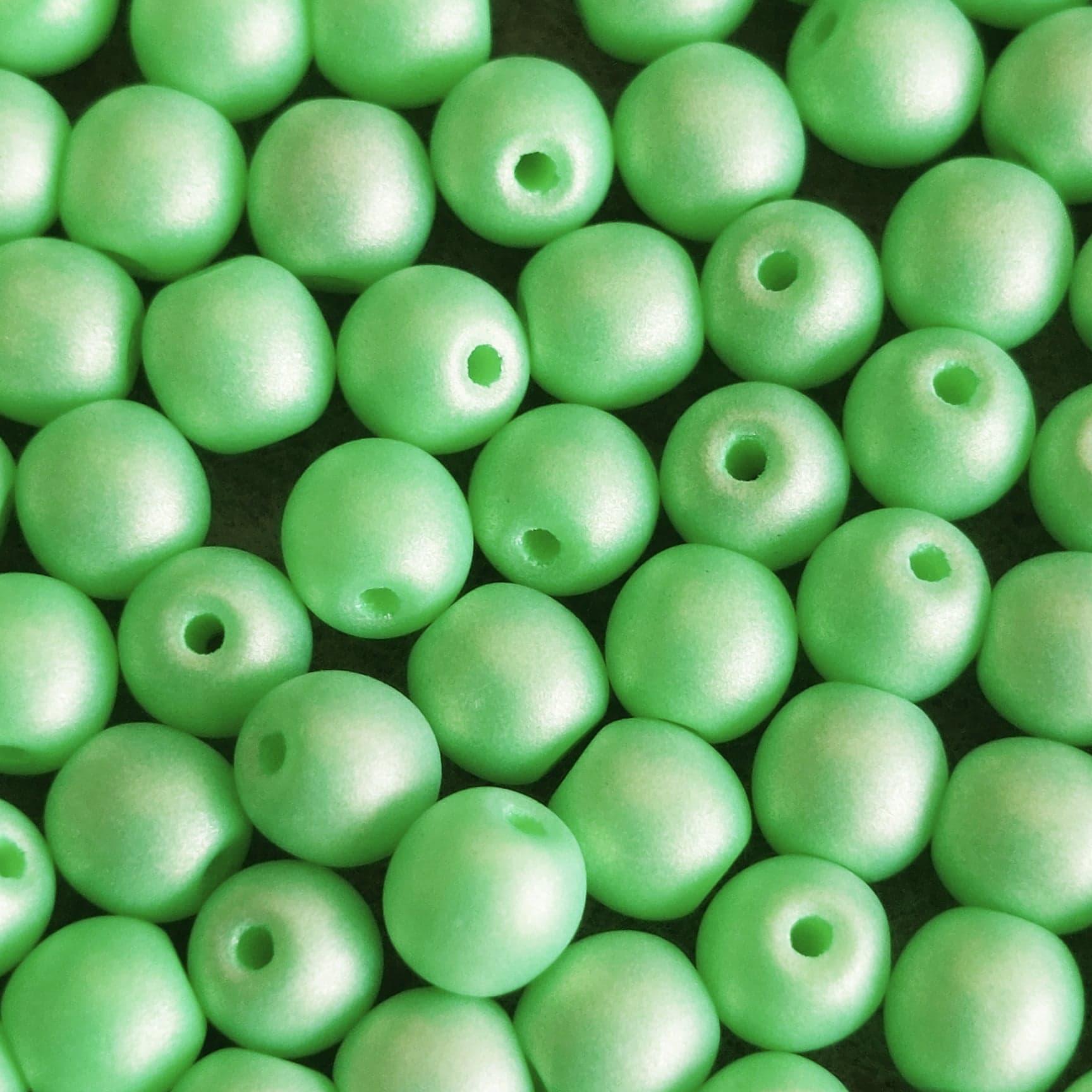 Margele Rotunde 4mm 92968 Neon Green — Imaginea 1