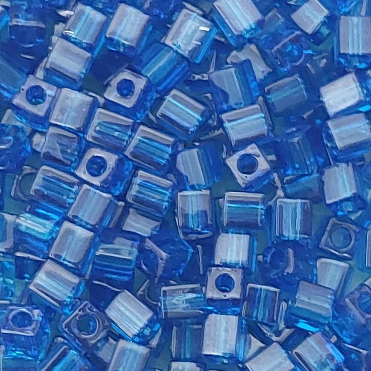 Miyuki Cube 4mm 0149 Trans. Capri Blue