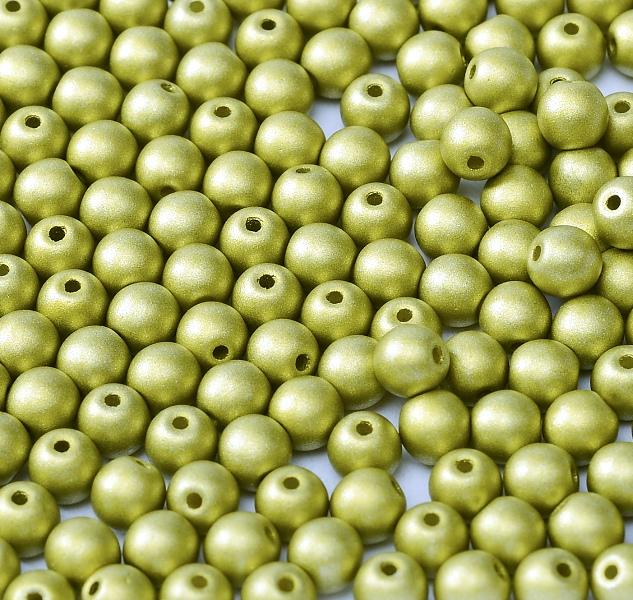 Margele rotunde 3mm 29482/02010 Alabaster Olivine — Imaginea 1