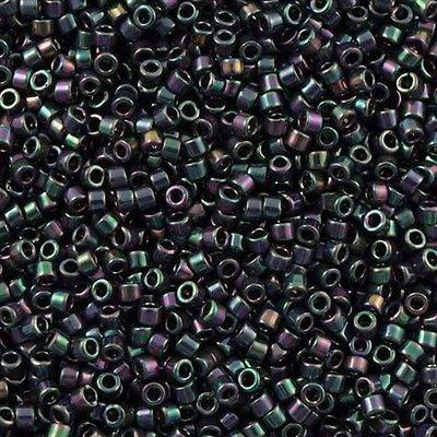Delica 11/0 DB1001 Metallic Purple/Green Gold Iris — Imaginea 1