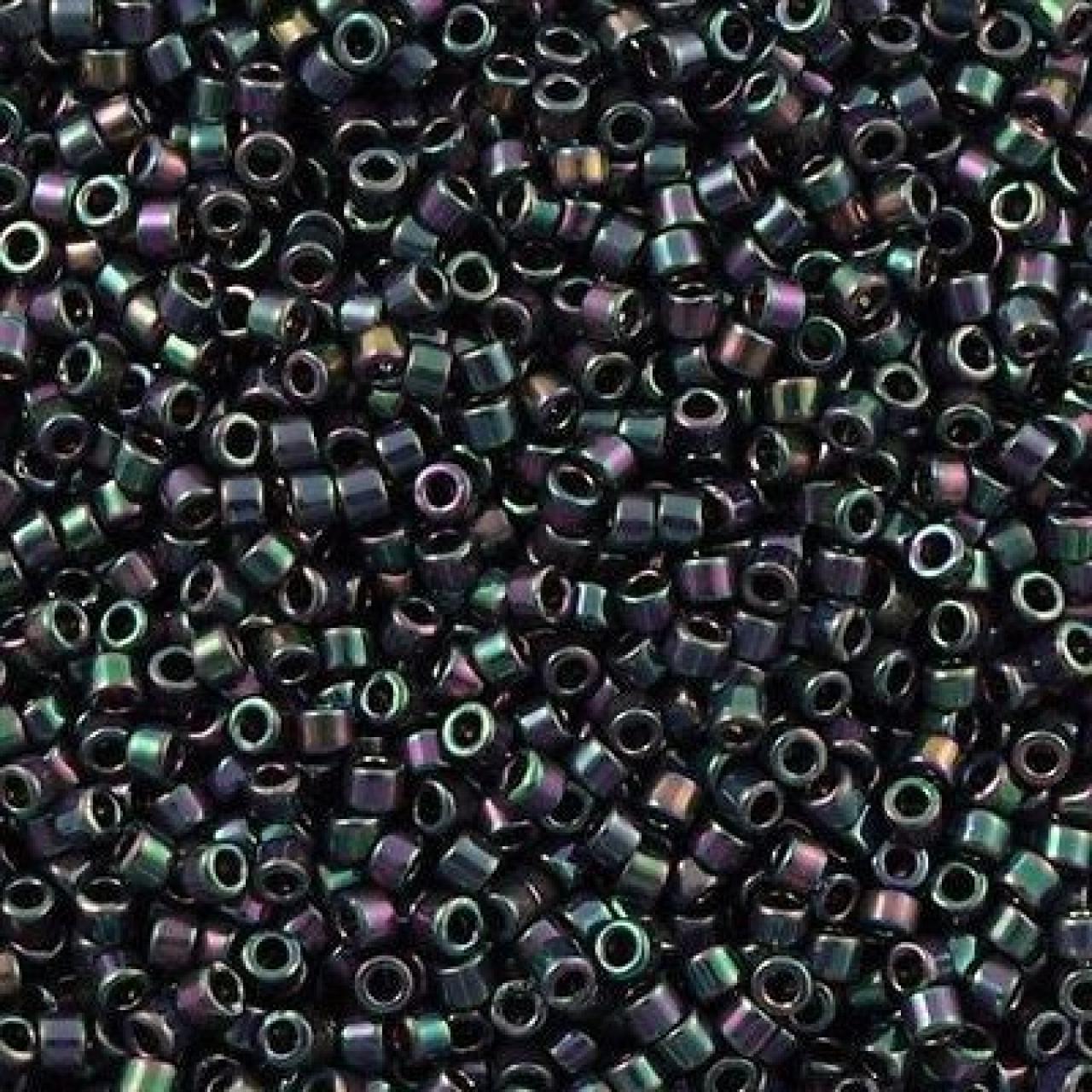 Delica 11/0 DB1001 Metallic Purple/Green Gold Iris