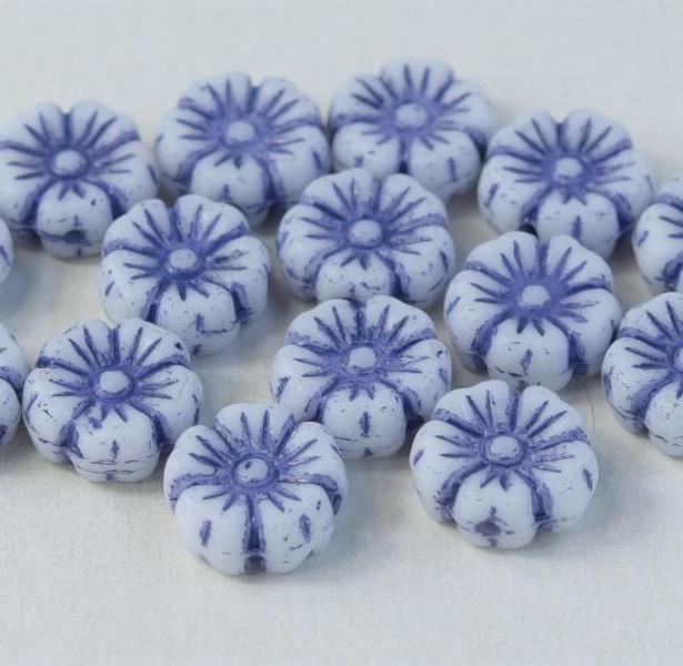 Margele Floare 9mm 54325/03000 Indigo — Imaginea 1