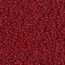 Margele de nisip Miyuki 15/0 1464 Dyed Opaque Maroon — Imaginea 1