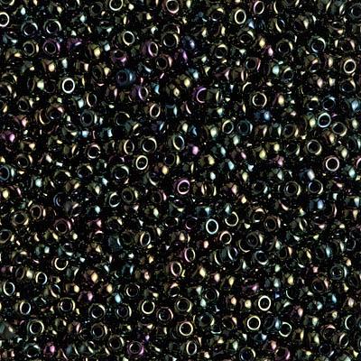 Margele de nisip Miyuki 15/0 0453 Metallic Forest Green Iris — Imaginea 1