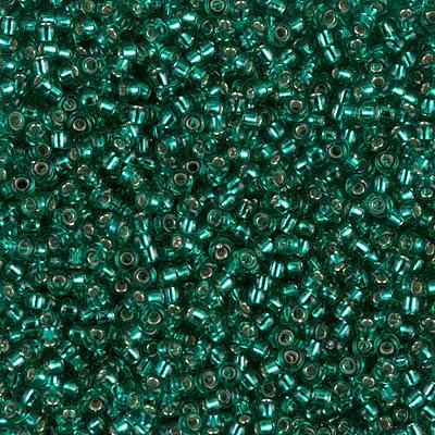 Margele de nisip Miyuki 15/0 0017 Emerald Silver Lined — Imaginea 1