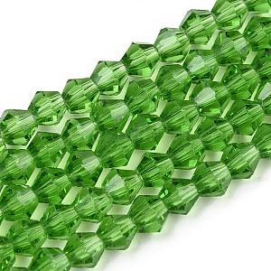 Biconice Sticla 4x4mm Lime Green — Imaginea 1